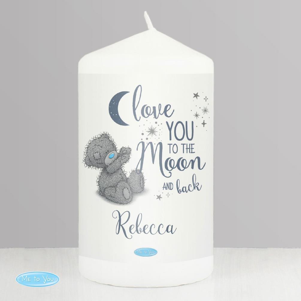 Personalised Me to You Love You to the Moon and Back Pillar Candle Extra Image 1
